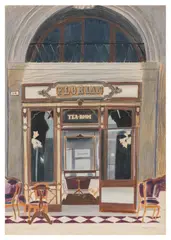 Caffè Florian, Venice signed 'Glynn Boyd Harte' (lower left) and dated 'August 1978' (lower right) crayon and pencil Dimensions:58.4 x 42 cm by Glynn Boyd Harte, pencil, sold Nov 2025
