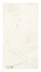 Man Working by Duncan Grant, pencil, sold Nov 2025