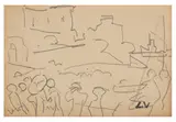 Vue de port animé by Louis Valtat, pencil, sold Nov 2025