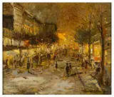 Paris la nuit by Konstantin Korovin, oil on canvas, sold Nov 2025