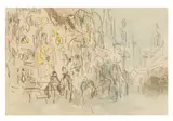 Scènes de théâtre first signed 'Louis-Henri Foreau' (lower right) each watercolour and pencil (2, a pair) Dimensions:each 10 x 14 cm by Louis-Henri Foreau, watercolour and pencil, offered Nov 2025