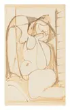 Sketch book drawing circa 1950 by Michael Loew, ink on paper, sold Nov 2025