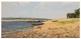 Windy Day with Boats I by Gennady Alexandrovich Filatov, oil on board, offered Nov 2025