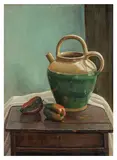 Jug with Peppers by Hilda van Stockum, oil on board, sold Nov 2025