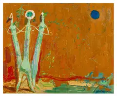 Triade by Claude Bernard, oil on canvas, sold Nov 2025