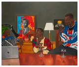 The Podcast by Aviwe Plaatjie, oil on canvas, sold Nov 2025