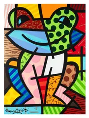 Amazon Frog by Romero Britto, acrylic on canvas, sold Nov 2025