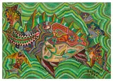 Peixe Fantástico by Francisco Da Silva, oil on canvas, sold Nov 2025