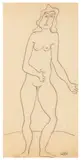 Nu Debout - Grotesque by André Derain, drawing, sold Nov 2025