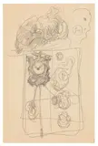 une horloge and Une étude d by René Magritte, pencil, sold Nov 2025