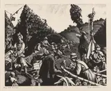 Hop Pickers by Clare Leighton, pencil, offered Oct 2025