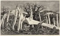 Old Fence by Monica Poole, pencil, sold Oct 2025