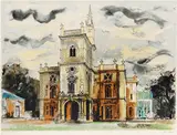 Flintham Hall [Levinson 279] by John Piper C.H., pencil, sold Oct 2025