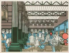 Billingsgate [Greenwood MG by Edward Bawden, pencil, sold Oct 2025