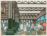 Billingsgate [Greenwood MG by Edward Bawden, pencil, sold Oct 2025
