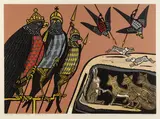 Aesop’s Fables: Hares by Edward Bawden, pencil, sold Oct 2025