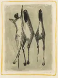 Horses and Juggler by Marino Marini, pencil, sold Oct 2025