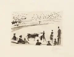Citando a Matar [Baer 989] by Pablo Picasso, pencil, sold Oct 2025