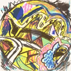 Crystal Fields by Gillian Ayres, pencil, sold Oct 2025