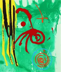 The Gnome by John Hoyland, screenprint, sold Oct 2025