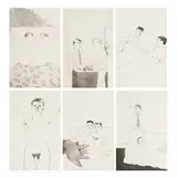 Illustrations for Fourteen Poems by C P Cavafy by David Hockney O.M. C.H., pencil, sold Oct 2025