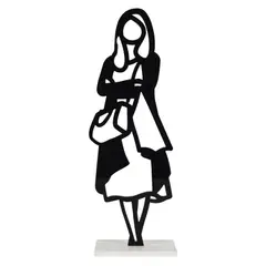 Cardigan by Julian Opie, acrylic, sold Oct 2025