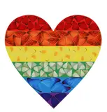 Rainbow Heart by Damien Hirst, ink and numbered, offered Oct 2025