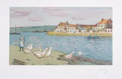 Les Bords de Rivière by Alfred Sisley, Lithograph printed in colours, offered Mar 2025