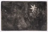 The Star of the Kings: A Night Piece by Rembrandt Harmensz van Rijn, Etching with drypoint, circa, sold Mar 2025