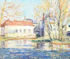 Moret-sur-loing by Edgar Rowley Smart, Oil on canvas, sold Mar 2025
