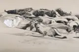 Chalk pits by Michael Ayrton, Ink, wash and gouache, sold Mar 2025