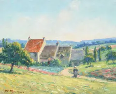 Paysage by Victor Vignon, Oil on canvas, sold Mar 2025