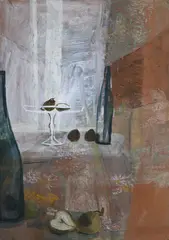 Still life (reflection) by Kate Nicholson, Oil on board, sold Mar 2025
