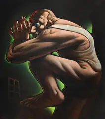 Pheonix by Peter Howson, 2001, Oil on canvas, sold Mar 2025