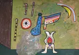 Moon and rainbow wall no.1 by Alan Davie, 1970, Gouache, offered Mar 2025