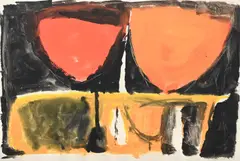 Untitled by Henry Cliffe, Mixed media on paper, sold Mar 2025