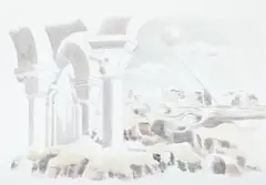 The equinox by Paul Nash, Pencil and watercolour, sold Mar 2025