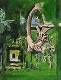 Through the woods by Graham Sutherland, 1958, Ink, gouache, watercolour and pencil, sold Mar 2025