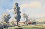 Landscape near cookham by Walter James Steggles, Watercolour, sold Mar 2025