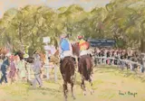 Goodwood, going down to the start by Paul Maze, Pastel, sold Mar 2025