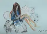 Portrait of a lady seated by Paul Maze, Pastel, sold Mar 2025