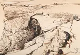 From delphi towards itea by Michael Ayrton, 1958, Ink, wash and gouache, sold Mar 2025