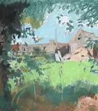 View through the trees by Alexander Goudie, Pastel, sold Mar 2025