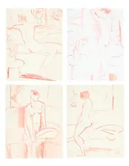 Untitled by Rose Hilton, ink on paper, sold Mar 2025