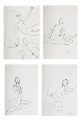 The bath towel by Quentin Blake, drawing, sold Mar 2025