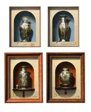 Pretty ladies by Christopher John Harrison, Oil on board All four signed with initials, sold Mar 2025