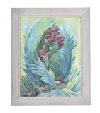 Irises by Elsie Barling, Oil on canvas, sold Mar 2025