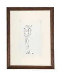 A thirsty waiter by Bernard Boutet de Monvel, Ink, sold Mar 2025