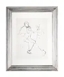 Study of two gentlemen seated by John Stanton Ward, Ink, offered Mar 2025