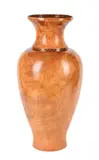 A hawaiian plumeria koa and pheasant wood banded baluster vase, late 20th century by Robert W Butts, sculpture, sold Mar 2025